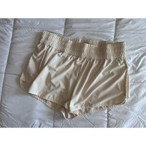 DSG Womens High-Rise Stride Shorts Light Sand 2X Tan Dri Fit Material Running